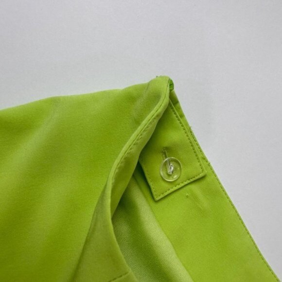 VINTAGE Groovy 70's Style Neon Lime Green Gogo Golf Mini Skort Skirt Short Small - Picture 8 of 9